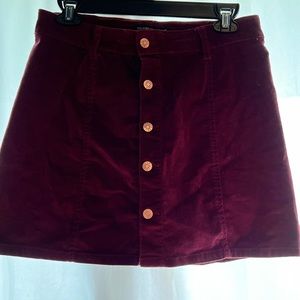 velvet skirt